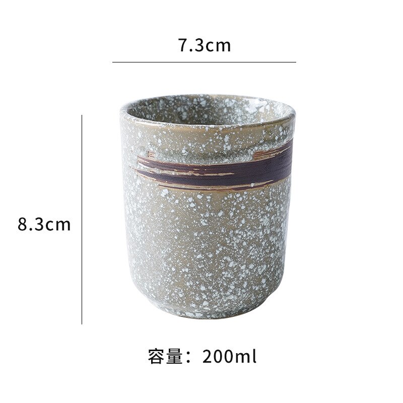 Tasse à thé en céramique porcelaine, grande capacité, tasse à café, tasse à soupe, verres, maison bureau, chinois rétro, de créateur: jaune clair
