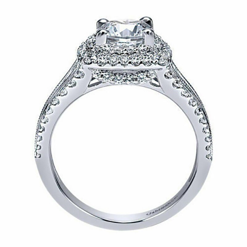 Klassischen Großen Glanz Runde Zirkon Hochzeit Ringe Für Frauen modisch Edelstahl Schmuck Engagement Valentinstag: 9