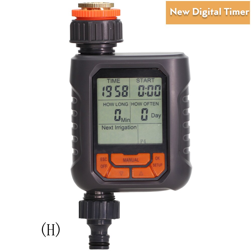 Garden Automatic Water Timers Manual Digital Programmable Irrigation Timer Lawn Hose Tap Plant Watering System LCD Controllers: H