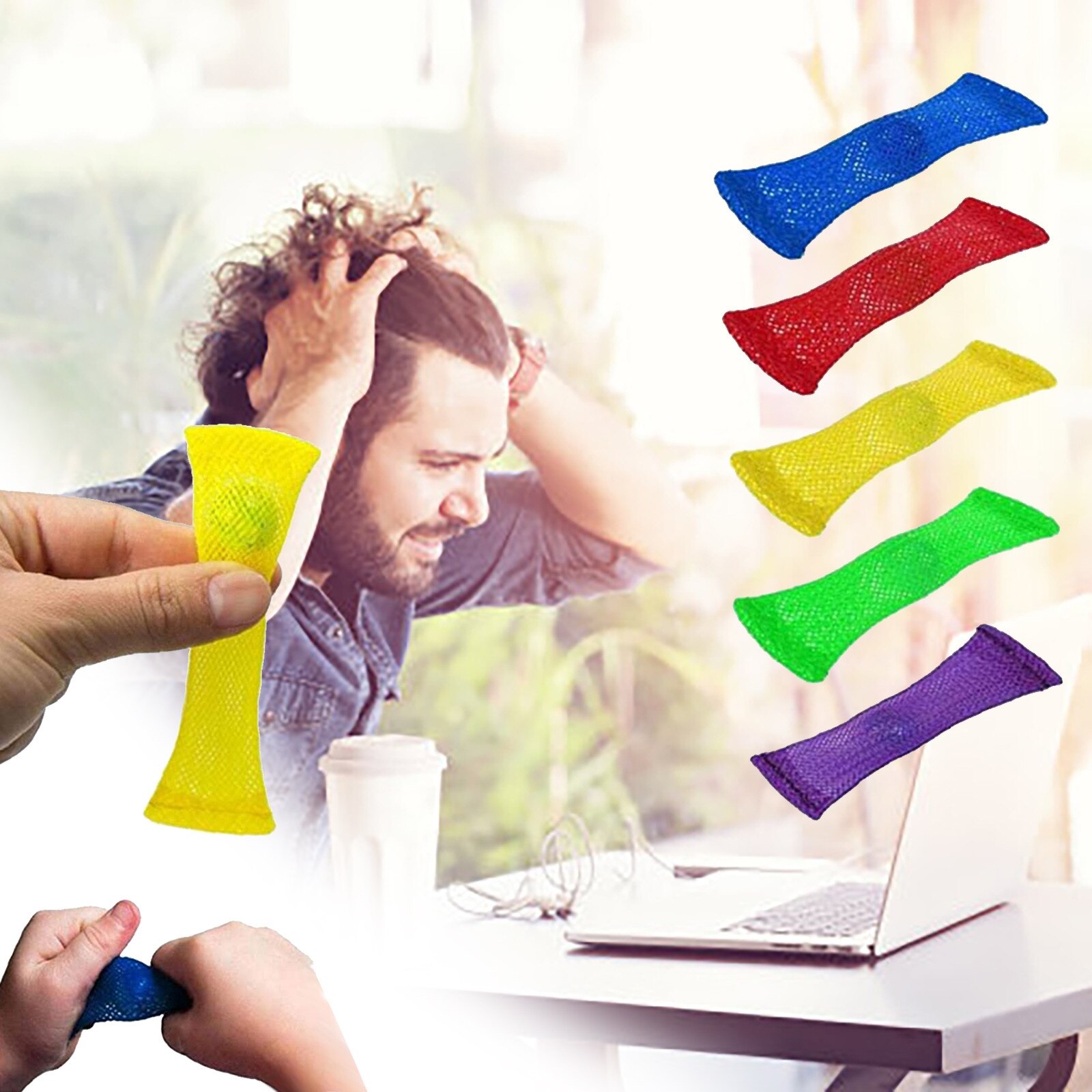 KSell Fidget Toy gestione della rete utilizzando la decompressione del vetro Soft Squeeze Antistress bambino regali per adulti giocattoli Antistress