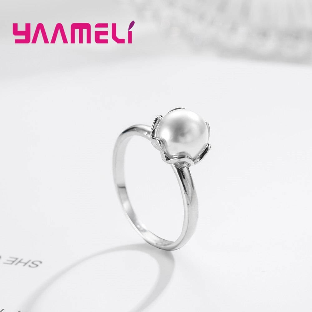 Anillo de Plata de Ley 925 con perlas de agua dulce, accesorios de para mujer