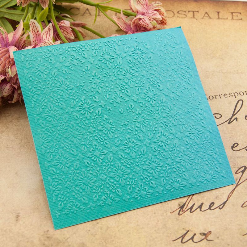 Flower Pattern Plastic Embossing Folder Stencil Template DIY Scrapbook Photo Album Card Making Craft Decoration