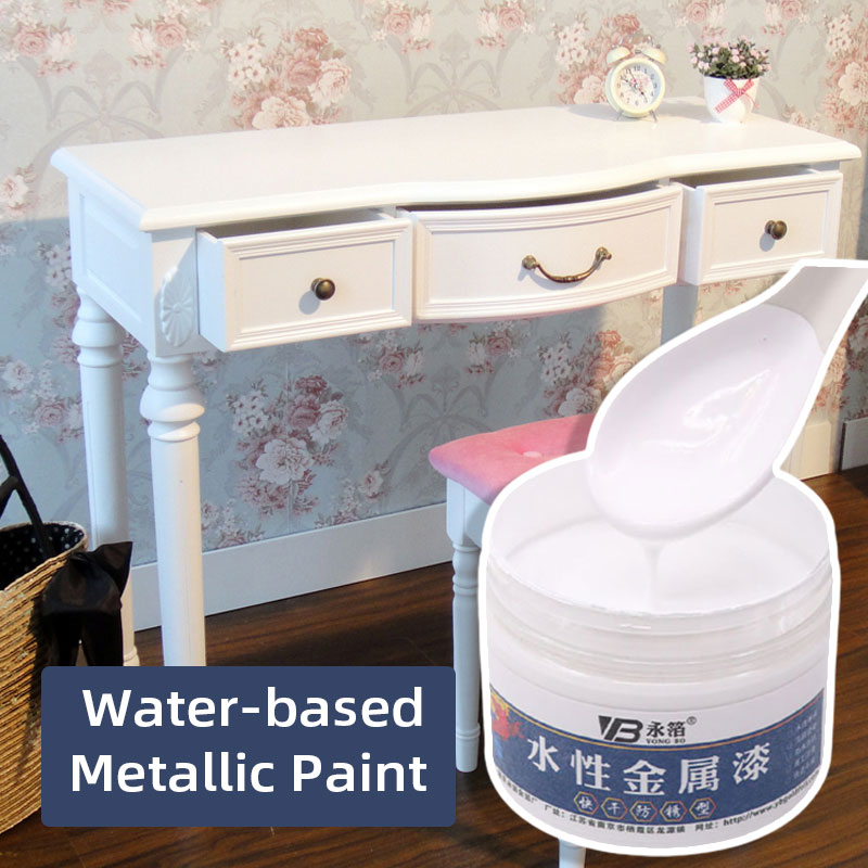 250g vernice metallica a base d&#39;acqua bianca 11 colori artigianato ad asciugatura rapida vernici per letti mobili per la casa in legno decorazione murale fai da te giallo