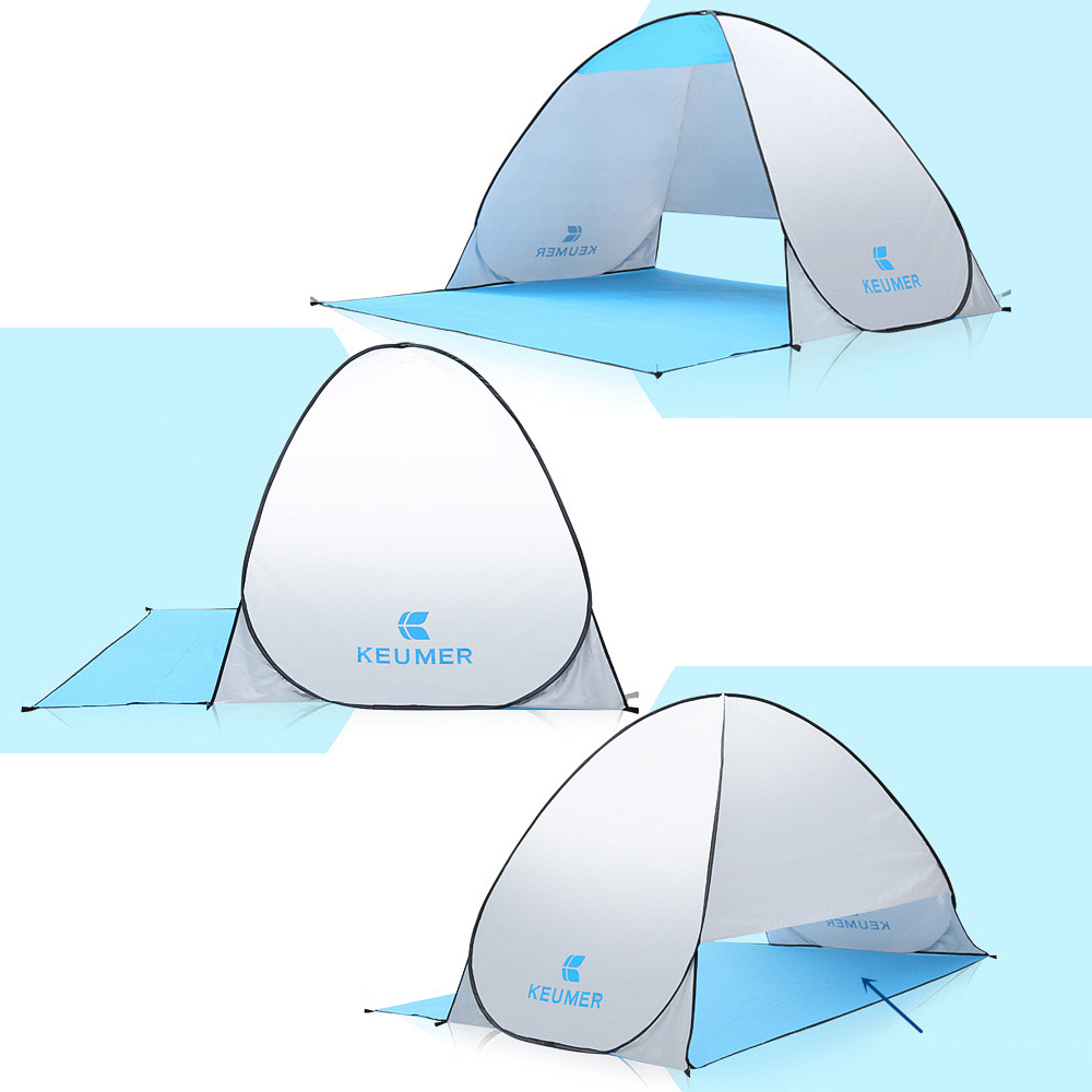 Automatisches, sofort aufbaubares strandzelt (70.9 x 59 x 43.3 cm) mit uv-schutz, ideal zum campen, angeln, wandern und picknicken.