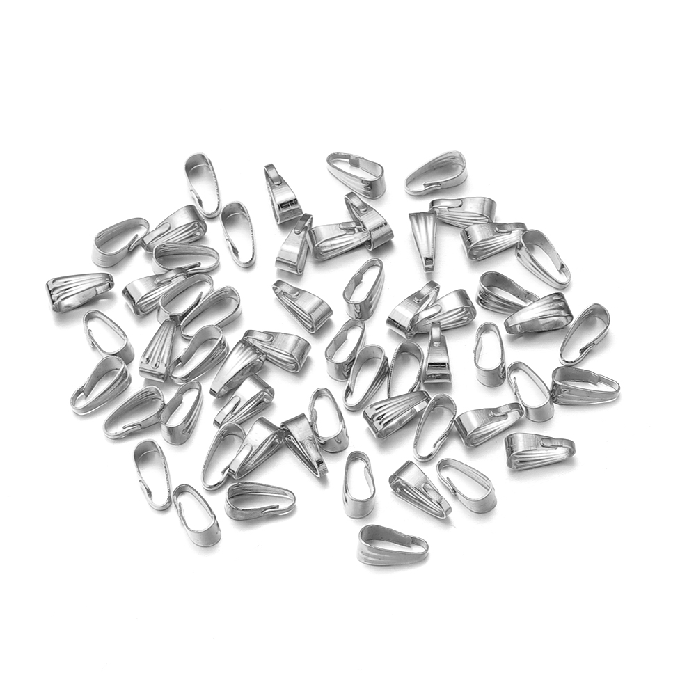 Pinch Bail Fecho Conectores, Pendant Clips, Colar Ganchos, Fazer Jóias, Encontrar Peças, Acessórios Suprimentos, 200Pcs