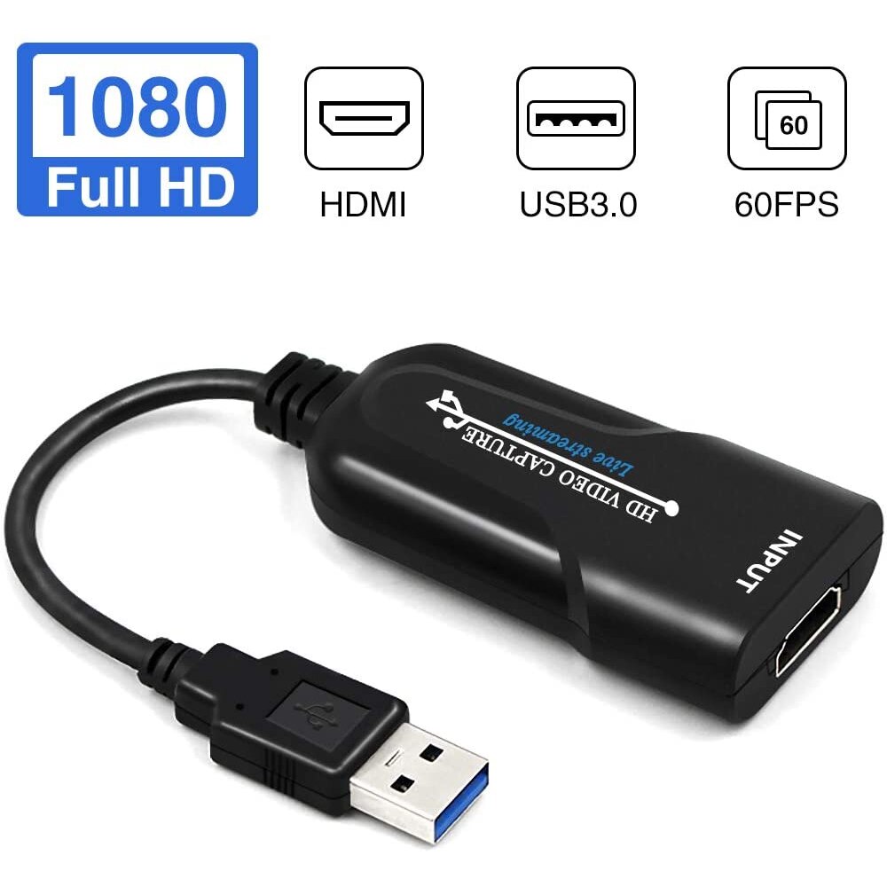 Tarjeta de captura de vídeo HDMI a 2,0 USB UVC HD, 1080P para grabadora DVD para grabar juegos en tiempo real