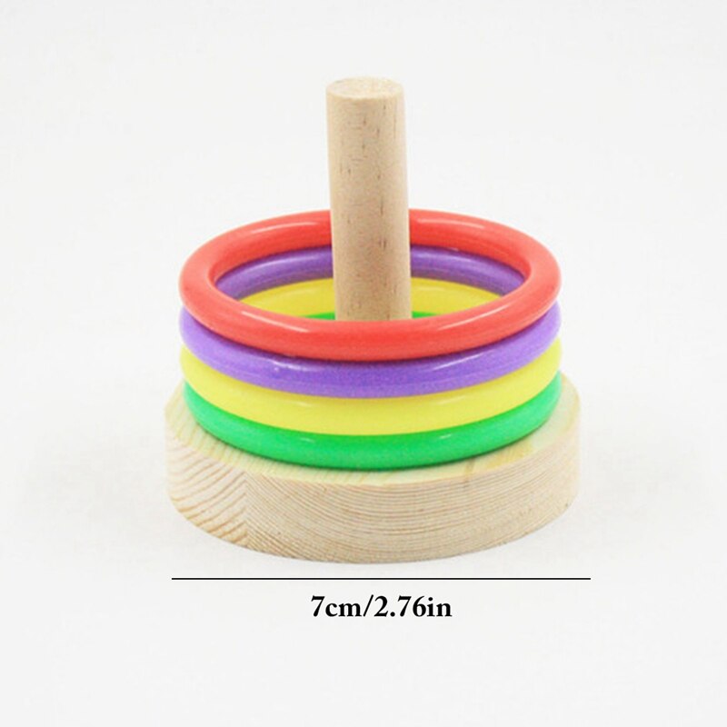 Legendog Parrot Bird Ring Toy Set Educational Bird Training Toy Bird Intelligence Toy for Parrot Interactive Toys Pet Funny Toy: Circle Base L