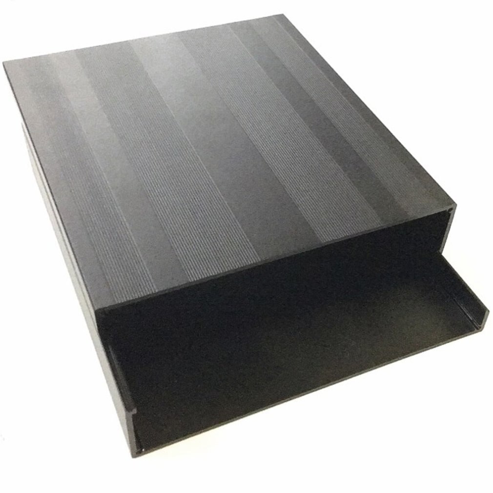 1pcs Cover Project Electronic Instrument Case Enclosure Box Aluminum DIY Housing Instrument Case Black