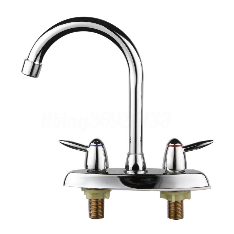 Kitchen Sink Faucet Mixer Cold And Double Handle Swivel Spout Kitchen Water Sink Mixer Tap Faucets