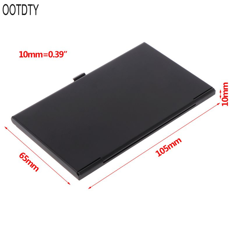 Black Portable Monolayer Aluminum Hard EVA Memory Card Storage Case Carrying Box for 1SD 8TF Micro SD Card Pin Holder