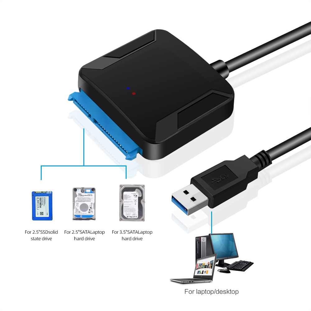 Usb 3.0 Naar Sata 3 Adapter Sata Naar Usb Hard Drive Converter Kabel 2.5 3.5 Inch Externe Hdd Ssd Connector tot 6 Gbps Snelheid