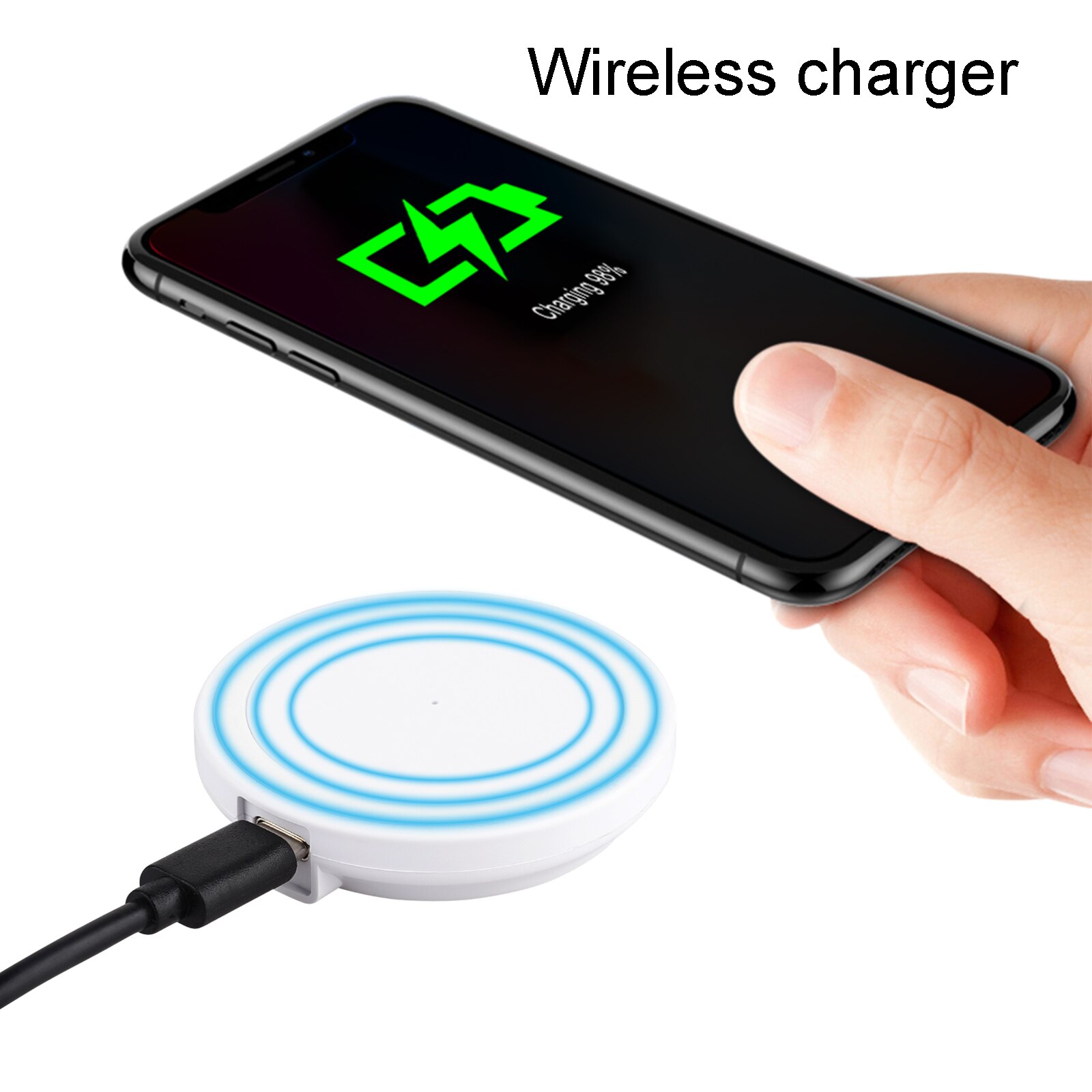 ​ Wireless Charger Suction Pad Fast Wireless Charging Pad Indicator Light 15W Qi Charger for iPhone 12 Pro Max
