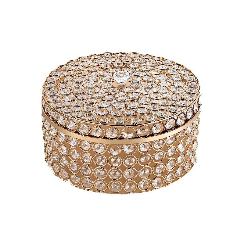 20 Cm Kristal Snoep Lade Cosmetica Sieraden Opbergdoos Thuis Bruiloft Decoratie Props Fruitschaal