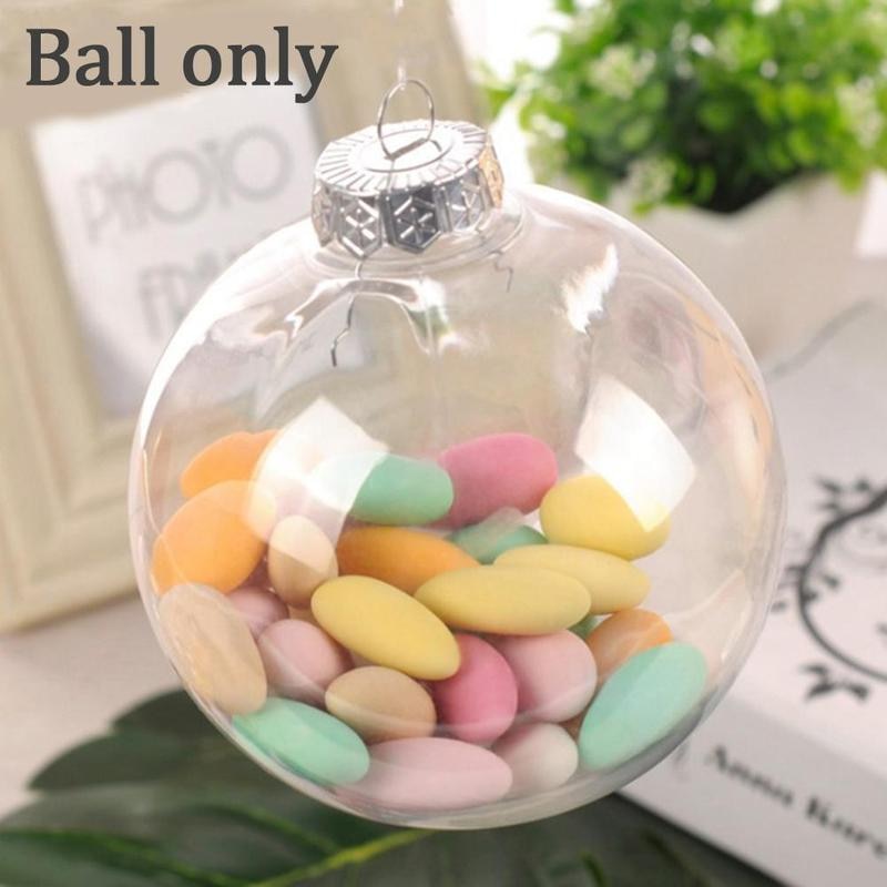 1pcs Transparent Plastic Ball Scene Decoration Diy Paintable Shatterproof Christmas Bauble/ball Decoration Disc Ornament