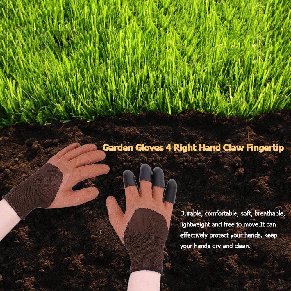 1 paar Garten Handschuhe mit Krallen 4 Kunststoff Garten Gummi Handschuhe Mit Krallen graben Anlage Graben Pflanzung Wasserdichte Arbeits Handschuh draussen: A