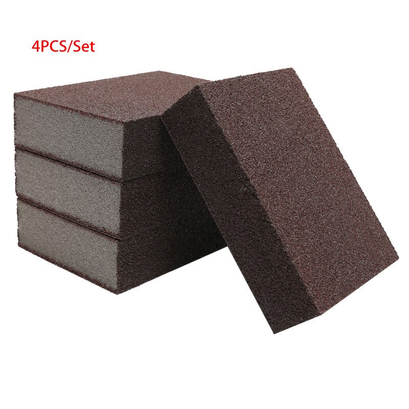 4 stk/sæt stærk vask gryde børste diamant sand poleringssvamp magisk viskelæder opvask svamp afkalkning køkken rengøring rust: Default Title