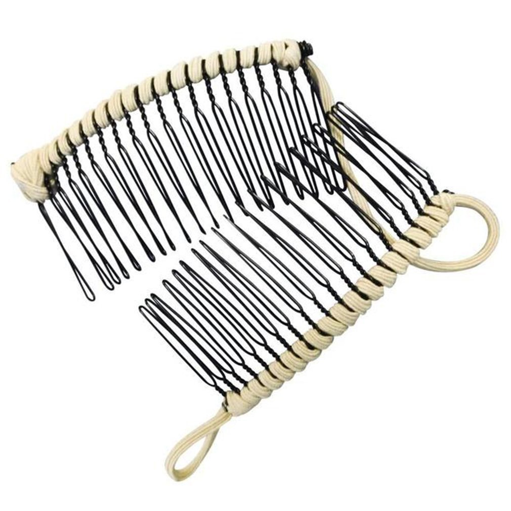 Lat banan hårnål hårnål kam flexibla banan klipp vintage banan kam hästsvans hållare hår tillbehör cn (ursprung) lescolton: Ljusgul
