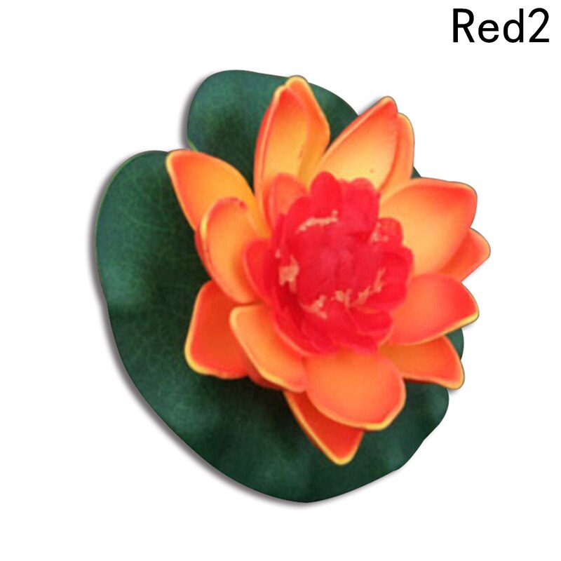 5Pcs Kunstmatige Drijvende Waterlelie Eva Lotus Bloem Vijver Decor 10Cm Rood Geel Blauw Roze Licht Roze Zwembad simulatie Lotus: HG11876RD2