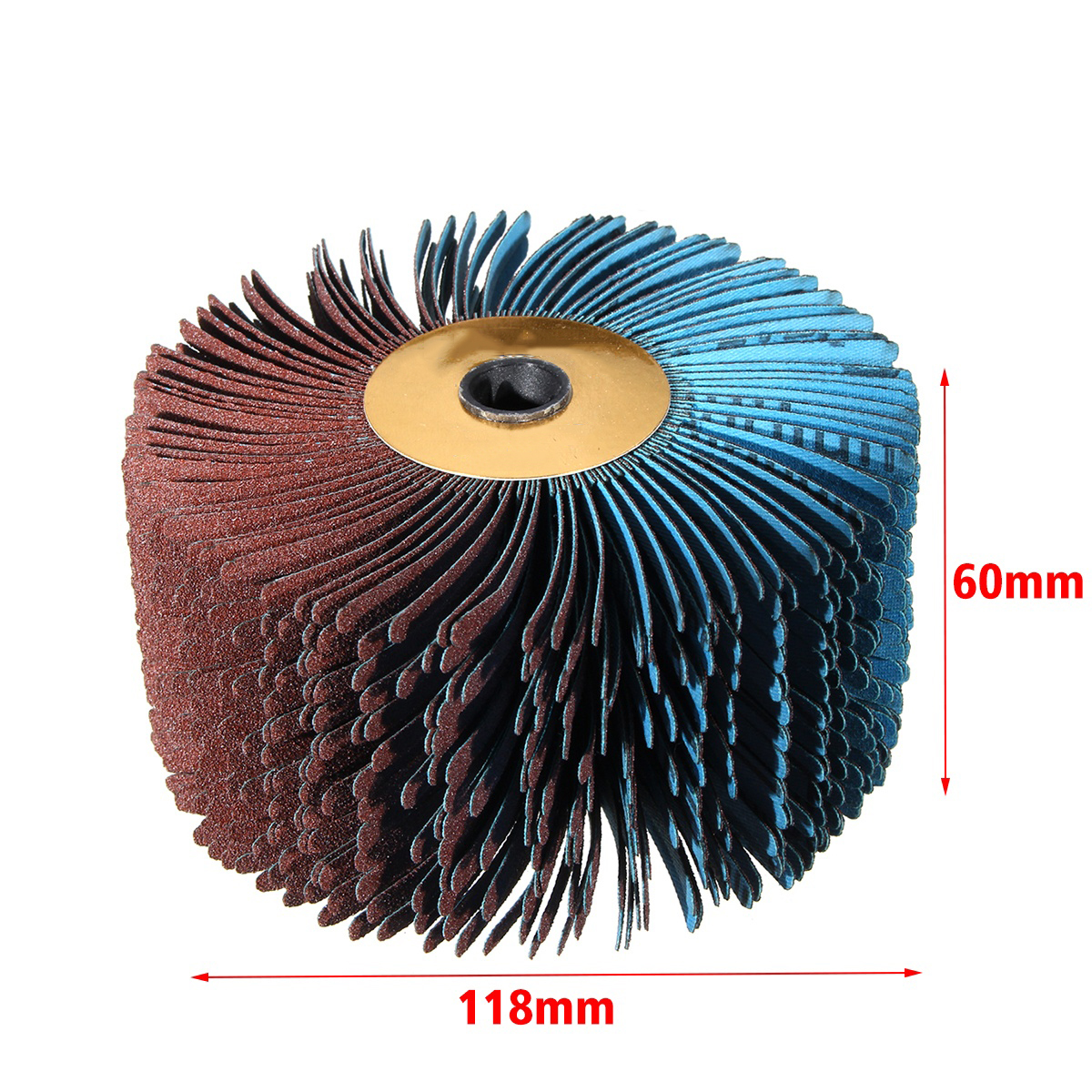 118x60/30mm 120-600 Grit Abrasives Wire Drum Wood Burnishing Polishing Wheel Brush Cloth Sanding Grinding Groove Mop Buffing Pad