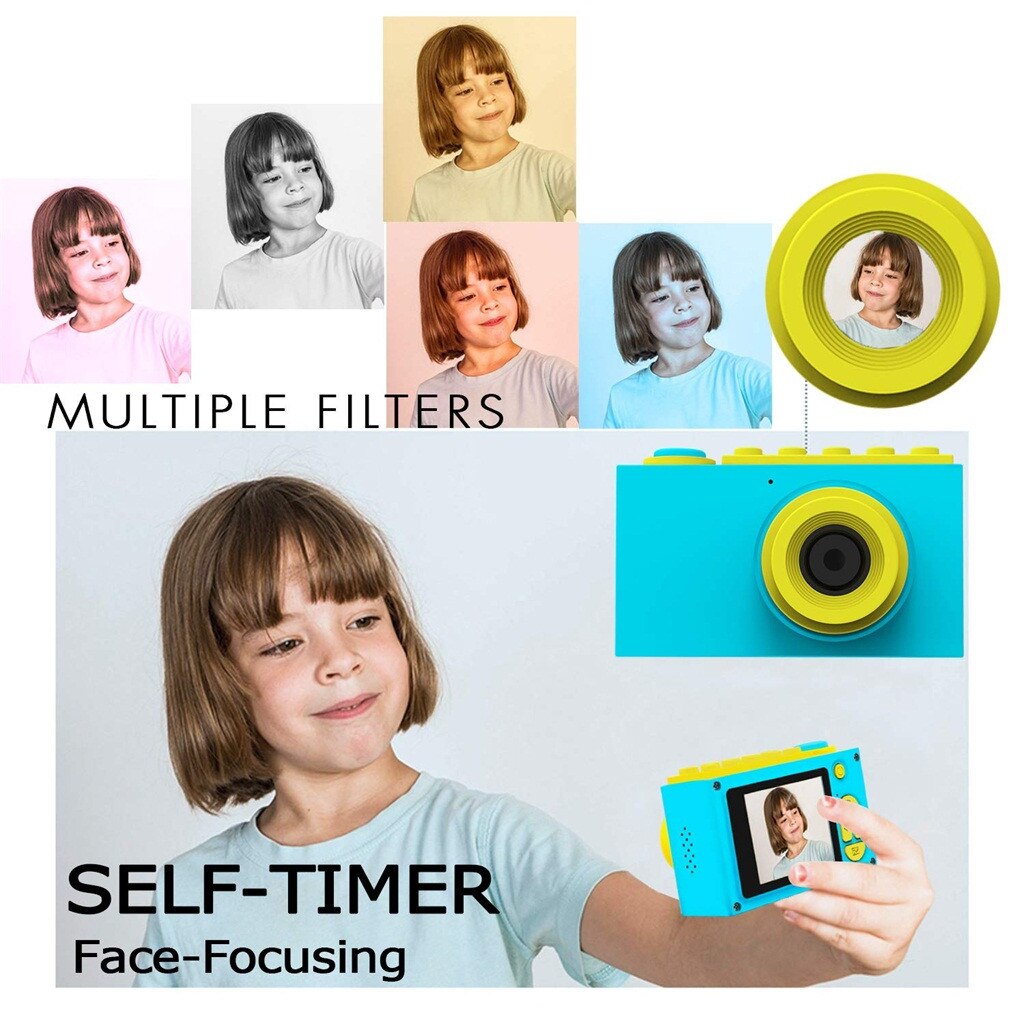 Waterproof Digital Camera for Kids Children 4X Digital Zoom 2 Inch LCD Screen