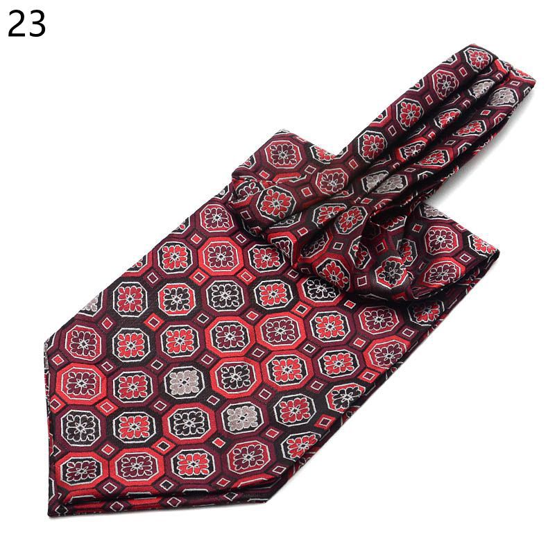 Mannen Vintage Polka Dot Wedding Formele Das Ascot Zelf Britse Stijl Gentleman Polyester Zijde Paisley Das Pak Bruiloft: 23