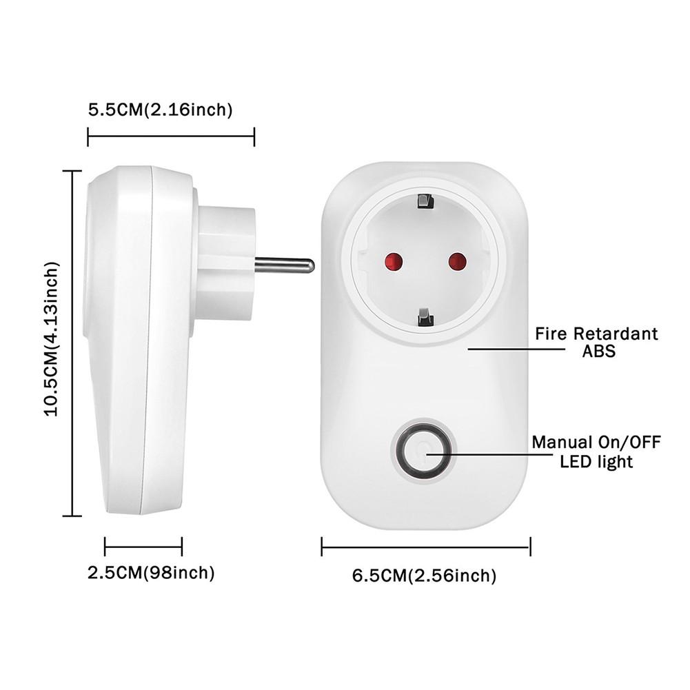 Neueste WIFI Smart Plug Smart Switch Buchse EU Stecker Audio Control Smart Timing Buchse Drahtlose Outlet Stimme Intelligente Steuerung