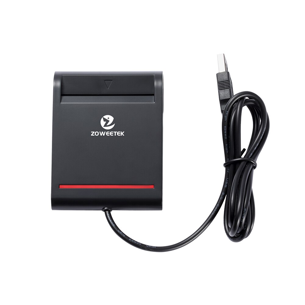 Zoweetek 12026-2 easy comm usb emv smart card reader writer with driver cd for iso 7816 emv chip tags sim / atm / ic / id cards