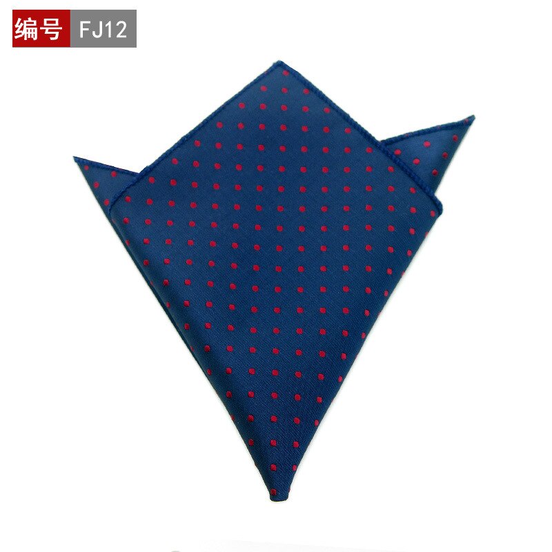 25*25cm polyester lommetørkle herre business dress floral lomme firkantet hankies klassisk rutete lomme håndkle: 12