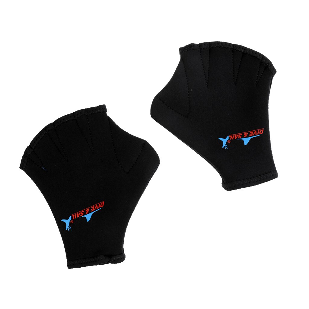 2x Neopren Schwimmen Schwimmhäute Ausbildung Flossen Hand Paddel Surfen Tauchen Handschuhe