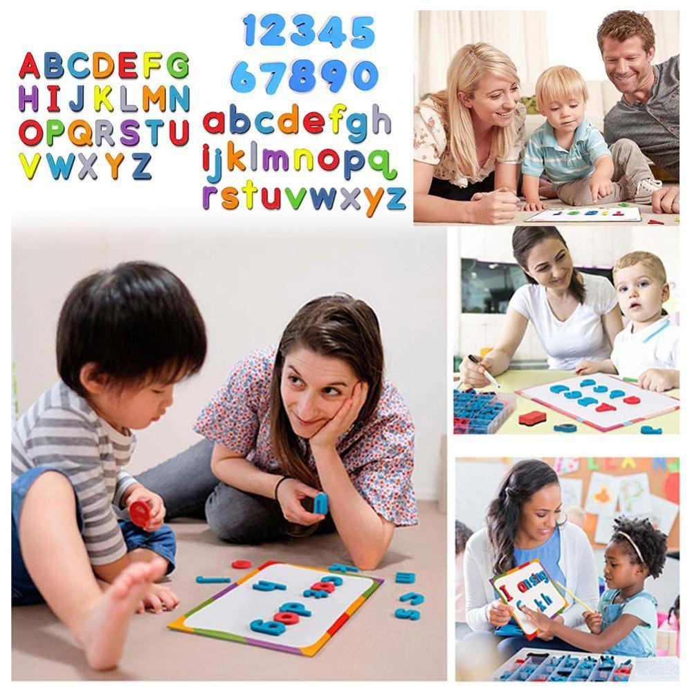 10/26 Pcs Magnetic Letters Uppercase Lowercase Foam Alphabet ABC Magnets for Fridge Refrigerator Educational Toys Set