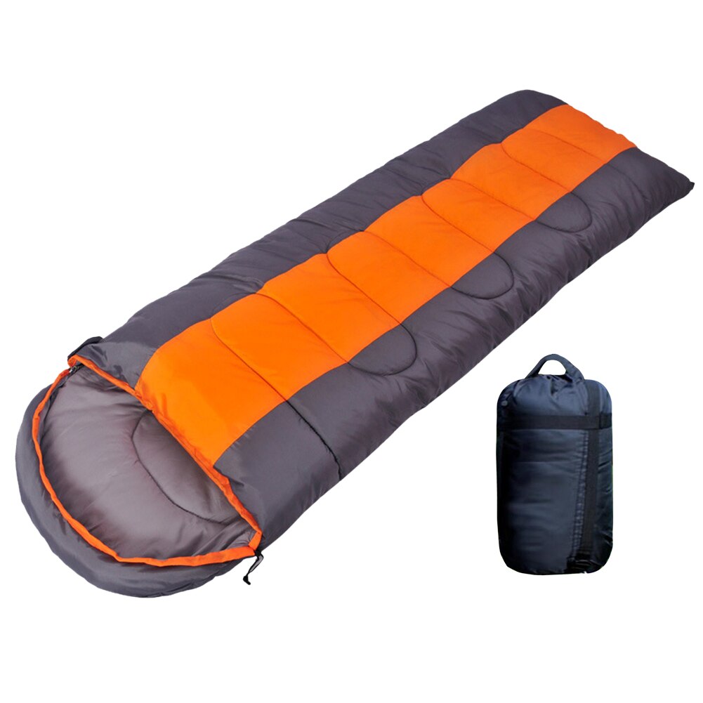 Camping Slaapzak Ultralight Waterdichte 4 Seizoen Warm Envelop Backpacken Slaapzakken Voor Outdoor Reizen Wandelen: 1000g Orange Grey