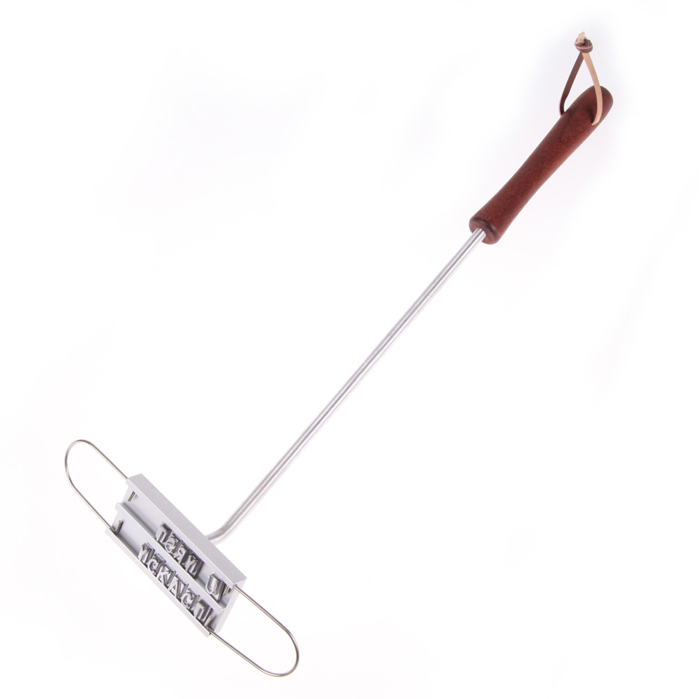 Marcador de carne de barbacoa con personalidad, marcador de carne de hierro para barbacoa con letras intercambiables, herramienta de barbacoa intercambiable con 55 letras