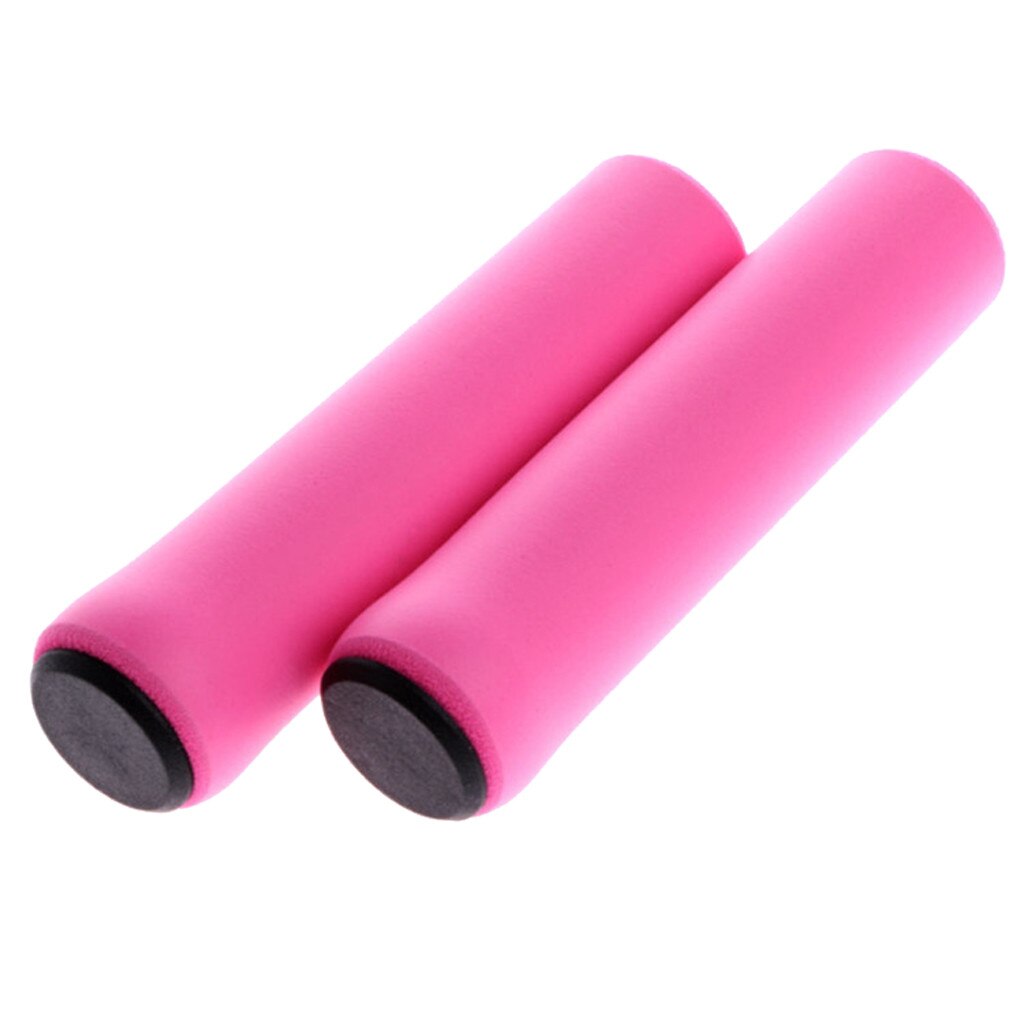 Cycling Bike Bicycle Gear Grips Mountain Bike Rubber Handlebar Soft Ultralight Grips Anti-skid Shock-absorbing Bike Part: Pink