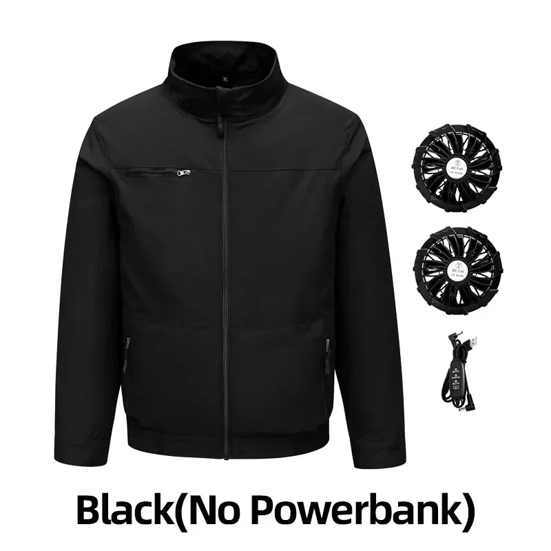 Coole jas Heren warm weer Werkventilatorjas USB-koeling Airconditioning Kleding Dameslichaamskoeling Viskleding Vest: S / Black