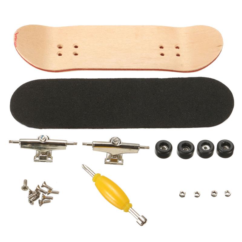 Ahorn træ gribebræt mini fingerboards boards skateboard sorte lejer hjul børn spil 100 mmx 28 mmx 15mm