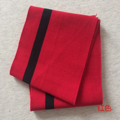 Puños a rayas de algodón, 15x95CM, 670gsm, tejido de punto elástico a rayas para escote, chaqueta de invierno, accesorios de ropa: RedBlack