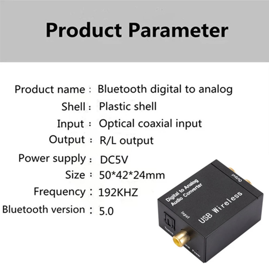Digital zu Analog Audio- Konverter RCA R/L Ausgang Audio- Adapter DAC Verstärker Kasten Für Koaxial Optische SPDIF ATV DAC Decoder