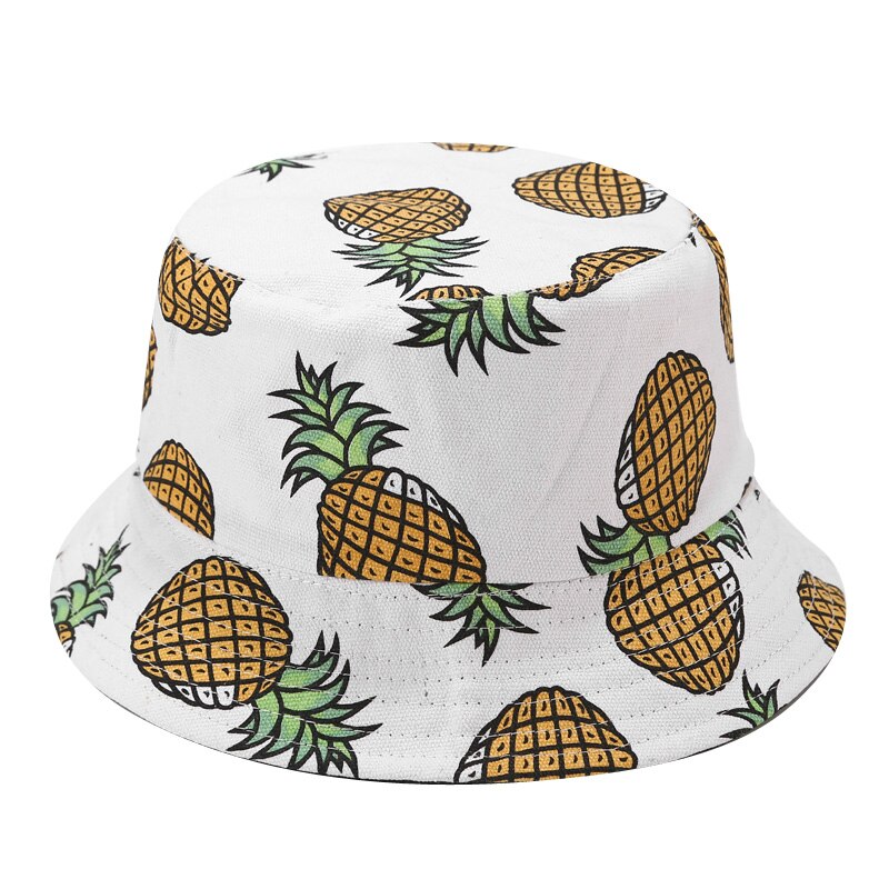 Chapeau bob unisexe imprimé ananas, couvre-chef pliable, pour la plage, la pêche, pour l'extérieur, pour femmes et hommes