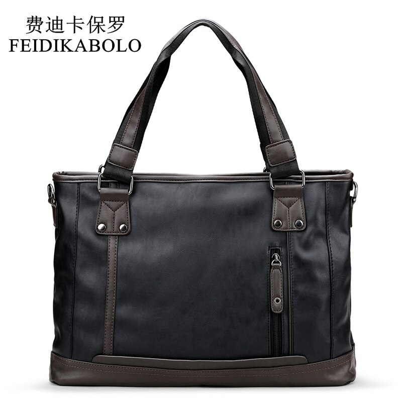 FEIDIKABOLO – sac à main en cuir pour hommes, sac de célèbre, porte-documents à bandoulière pour ordinateur portable, fourre-tout, sacoches 14 pouces