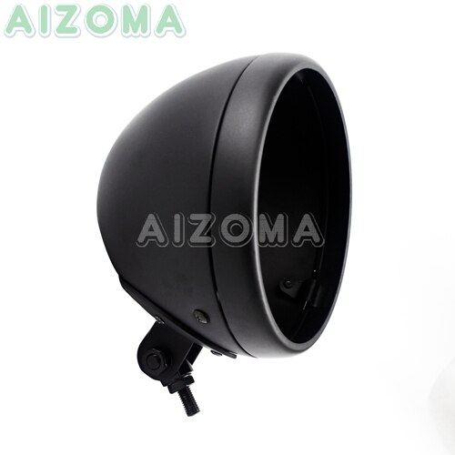 Motorfiets 7 "Koplamp Led Vuurtoren Shell Voor Harley 883 Ijzer Dyna Bobber Universal Custom 7 Inch Koplamp Behuizing Emmer: Matte Black