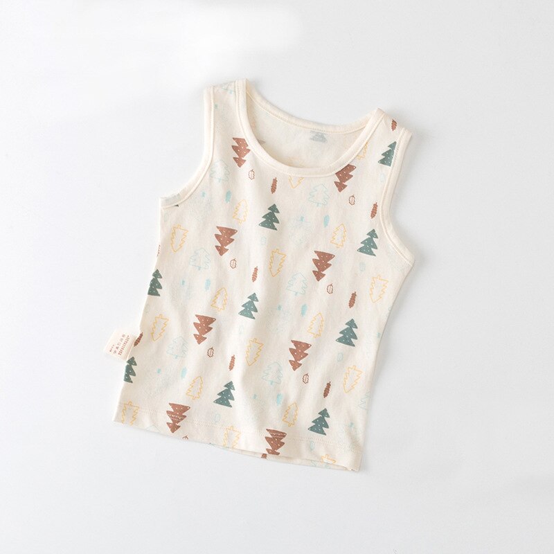 Organic Colored Cotton Tops Sleeveless Unisex Baby Boy Girl T-Shirt Newborn Tanks Summer Vest Clothes