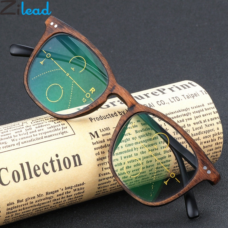 Zilead Nachahmung Holz Kunststoff Lesebrille Frauen & Männer Harz HD Presbyopie Brille unisex Dioptrien + 1.0 + 1.5 + 2.0 + 2.5 + 3.0 + 3,5 + 4,0