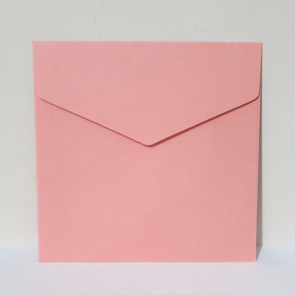 50pcs 127x127mm(5" x 5") Color Paper Envelope CD Storage Sleeve: 127mm Salmon pink