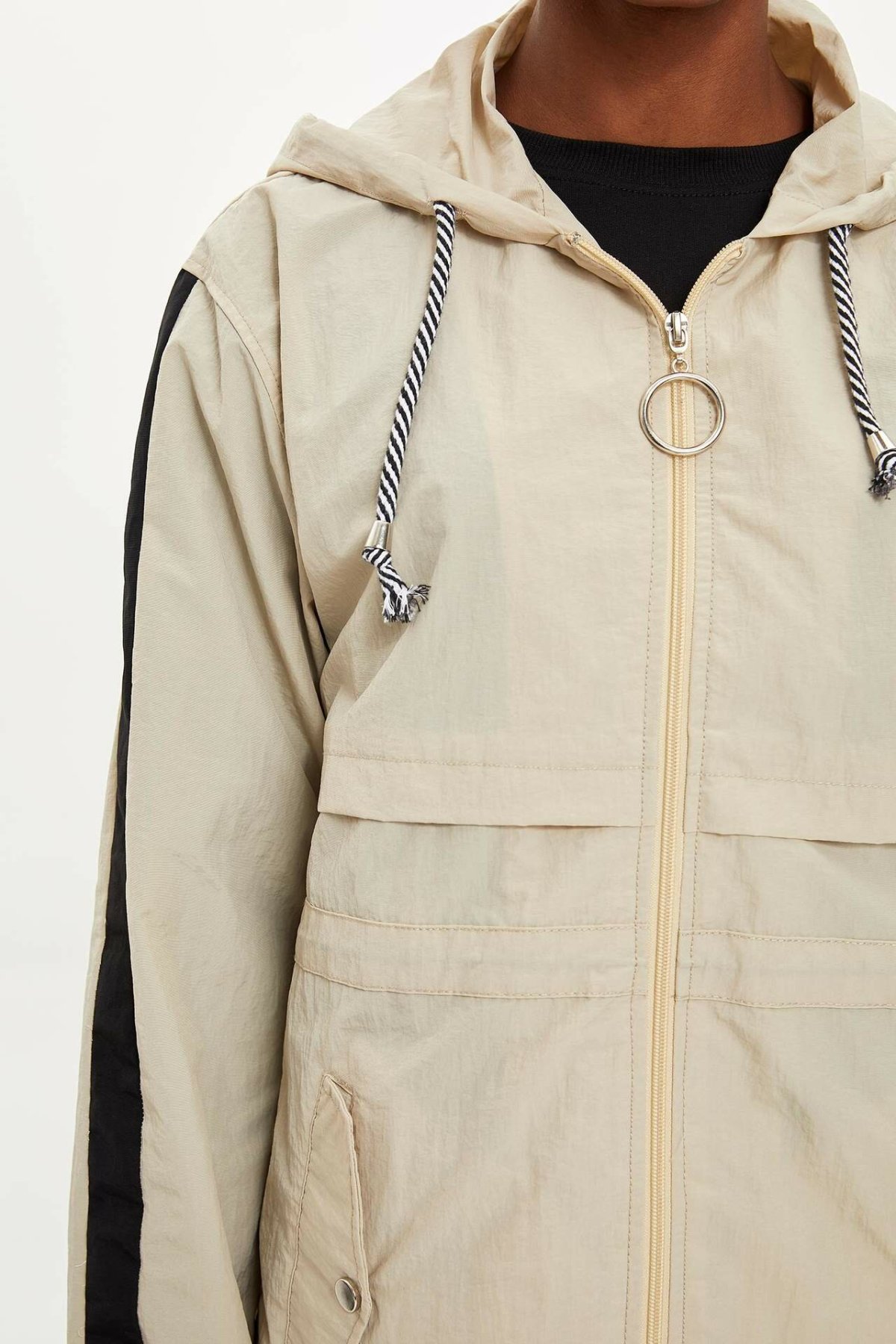 DeFacto femme à capuche solide manteau ample femme vestes à glissière pour les femmes sports manteaux automne dames-M7891AZ19AU