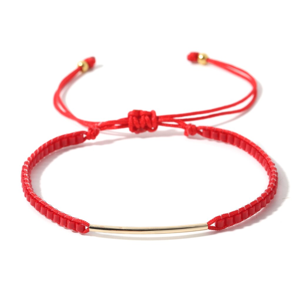 Rttooas Miyuki Ladies Jewelry Bracelet Pulseras Mujer Moda Summer Beach Bracelet Hand Knitted Friendship Adjustable: MC-B0104B