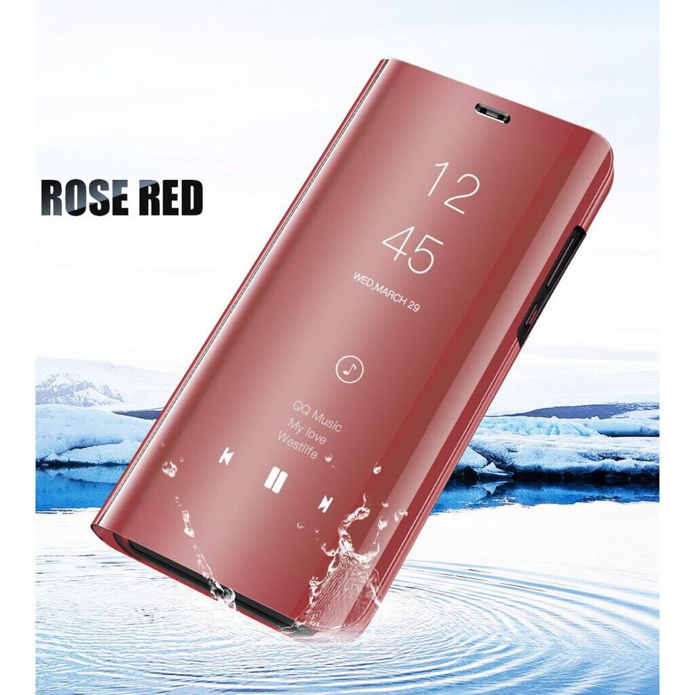 Mirror Smart Case For Xiaomi Mi Max 3 CC9E Case Clear View PU Leather Kickstand Flip Cover For Xiaomi Mi A3 LITE CC9 Max 3 Case: A3 / Rose gold