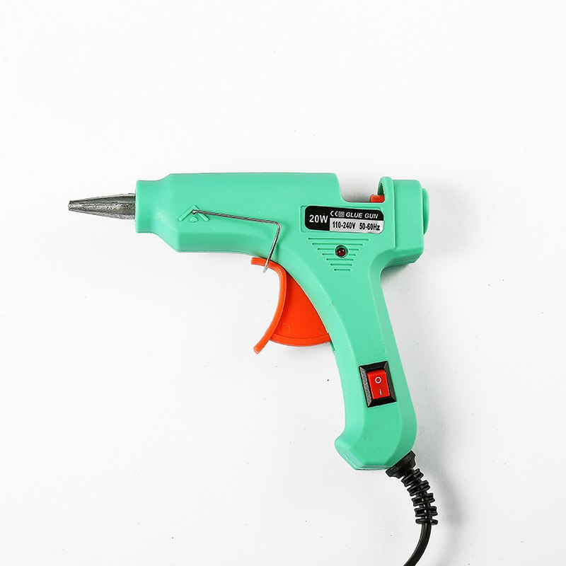 schmelzen Kleber Pistole Industrielle Mini Pistolen Thermo 20W Elektrische Wärme Temperatur Werkzeug schmelzen Kleber Stöcke für Hause DIY Handwerk Werkzeug: Grün / uns