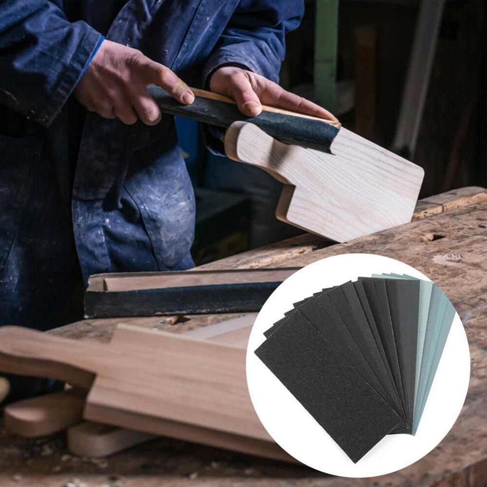 5Pcs Wet Dry Sandpaper 120 To 3000 Grit Assortment Abrasive Paper Sheets For Automotive Sanding Wood Furniture Finishing 23*9 cm