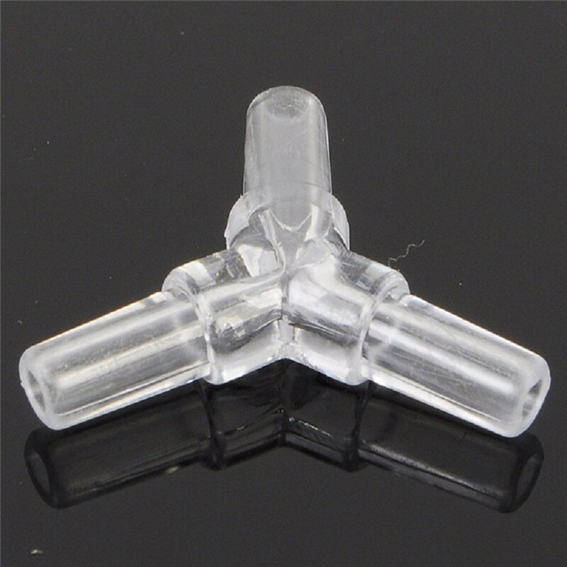 10 stuks kunststof luchtslang slangpilaar t-stuk connector adapter aquarium aquarium zuurstofpomp slangverbinding luchtpijp fitting verbindingsstuk