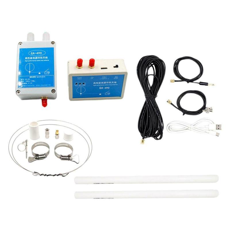Ga490- zoll-funkrahmenantenne, sdr-kurzwellen-aktivantenne, starker empfang, nhk/voa 100 khz , -179 mhz, standard-usb-c-ladeanschluss: Default Title
